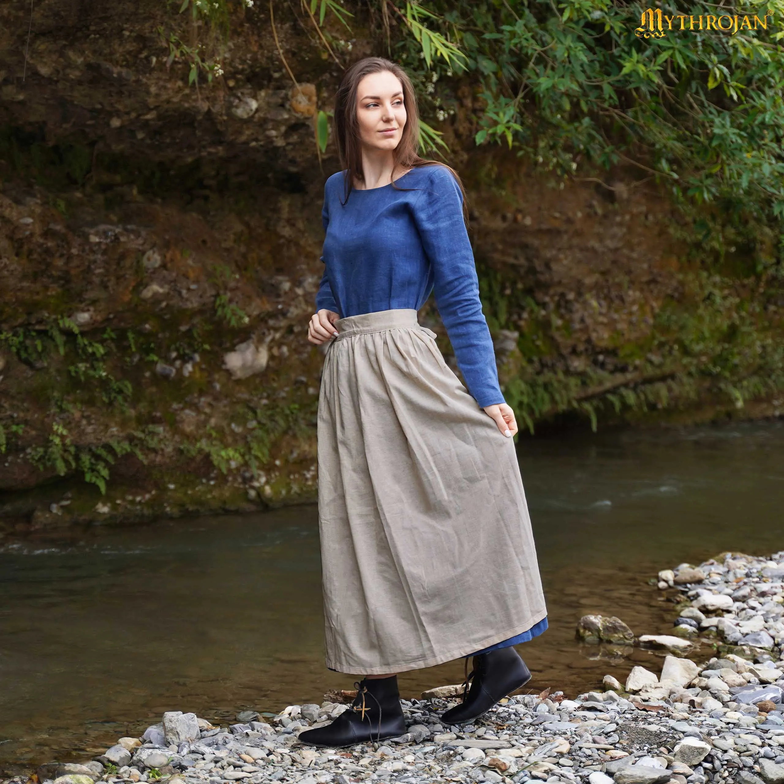Leinenschürze, naturfarben