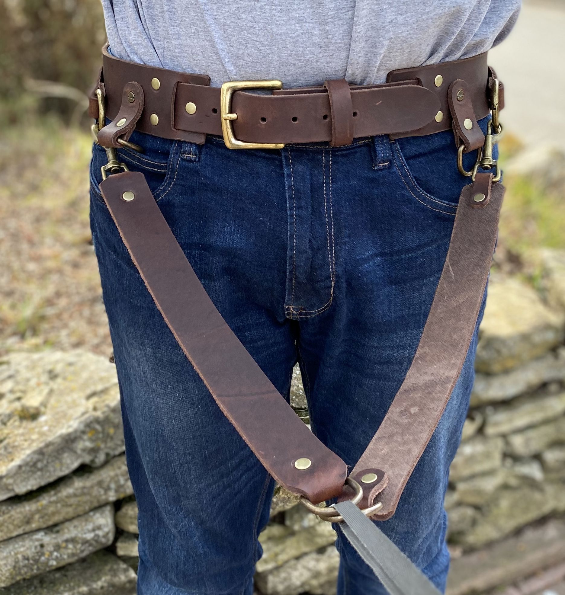 1 Paar Zusatzriemen Canicross für Gassigürtel