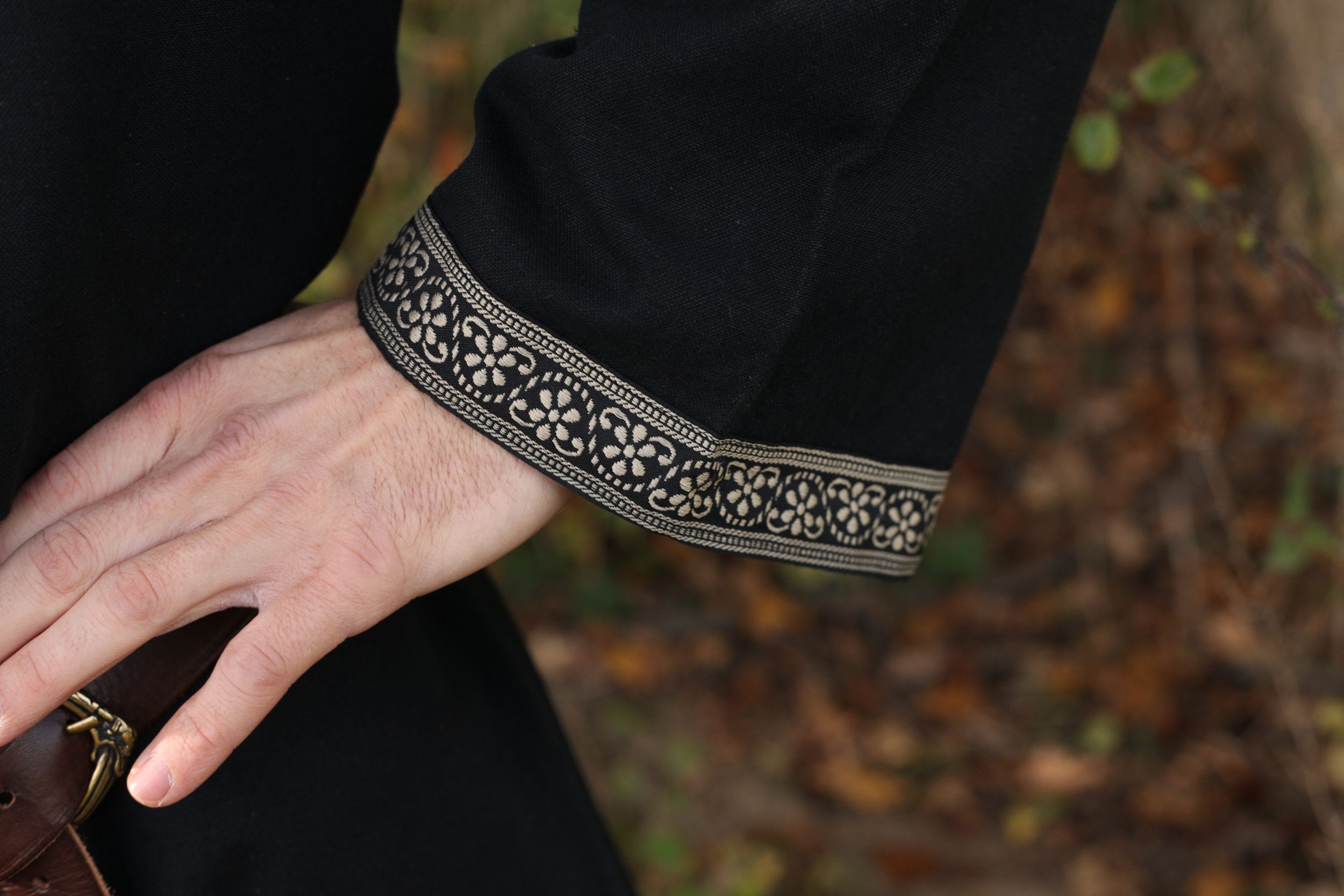 Langarm-Tunika mit Bordüre