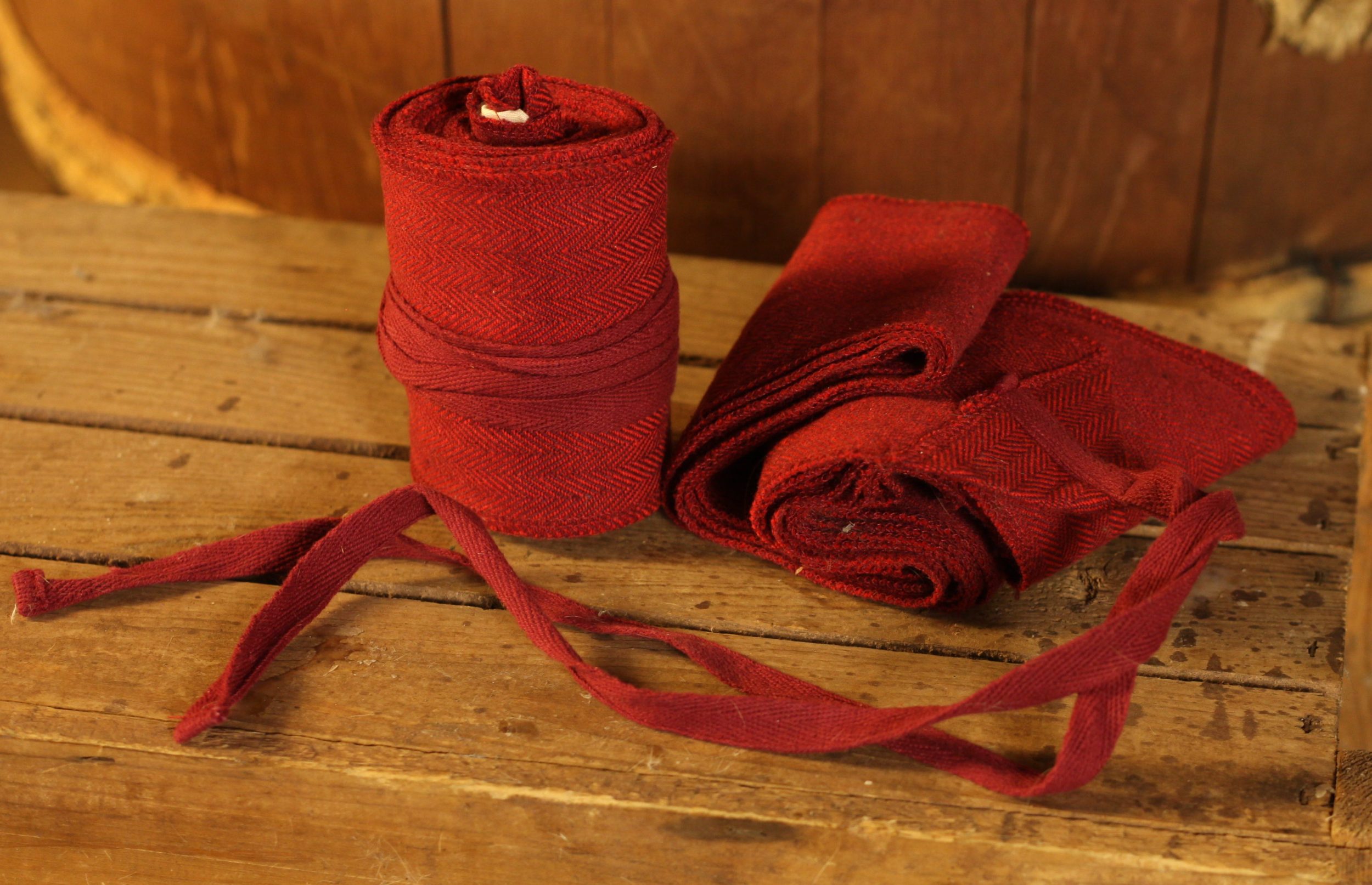 Wadenwickel mit Fischgrätmuster