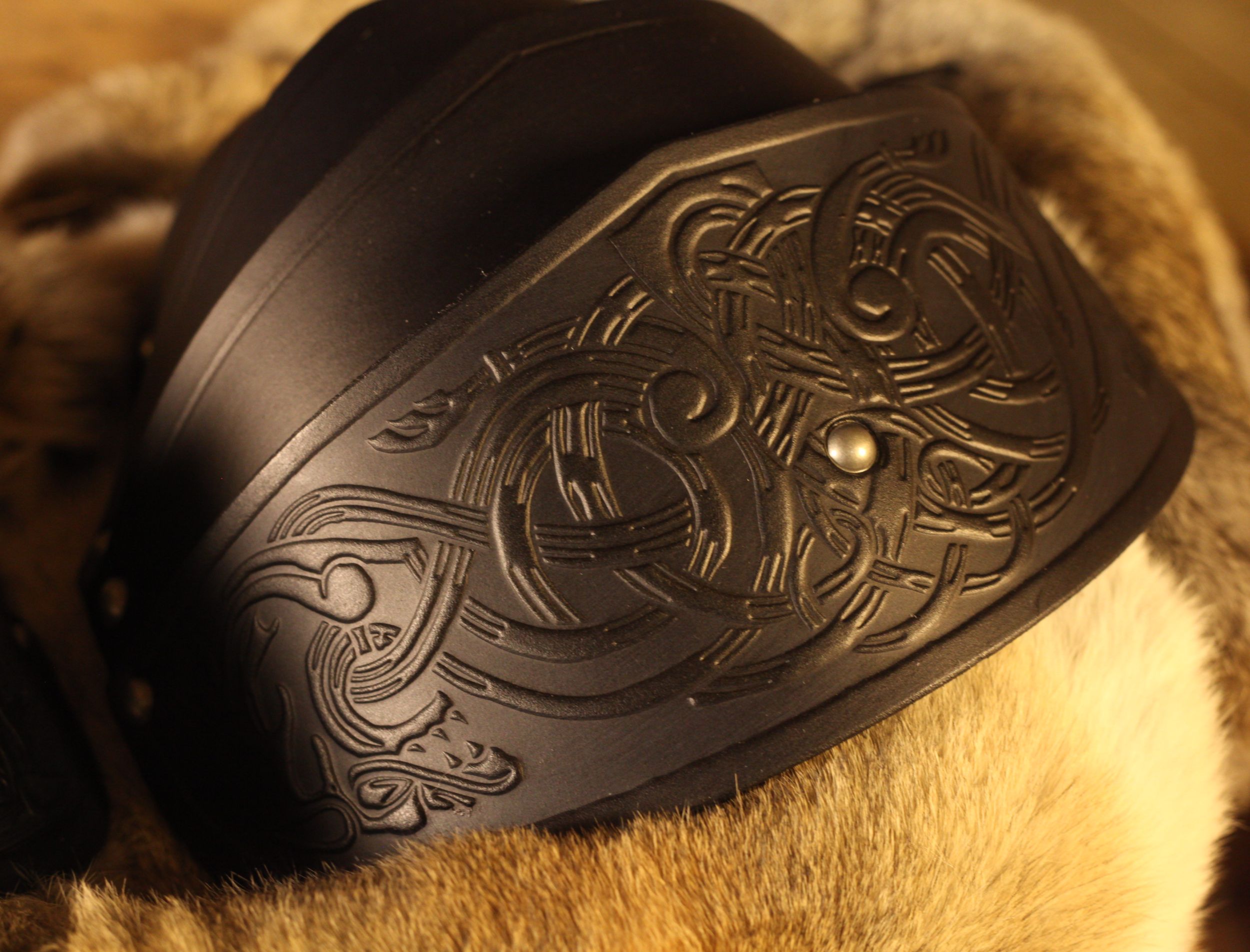 LARP Leder-Schulterrüstung Krieger