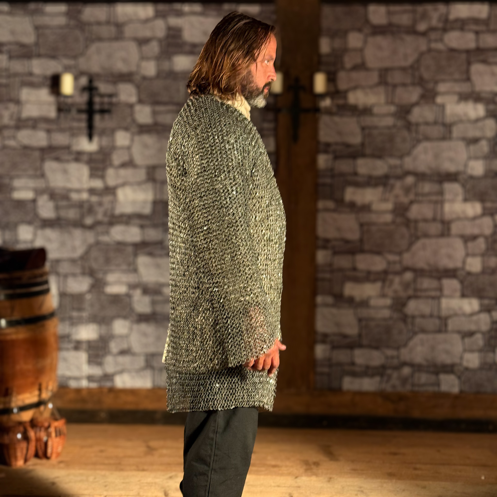 Kettenhemd Hauberk Rundring Vernietet 10mm