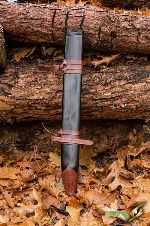 Schwertscheide Medium Linkshänder schwarz