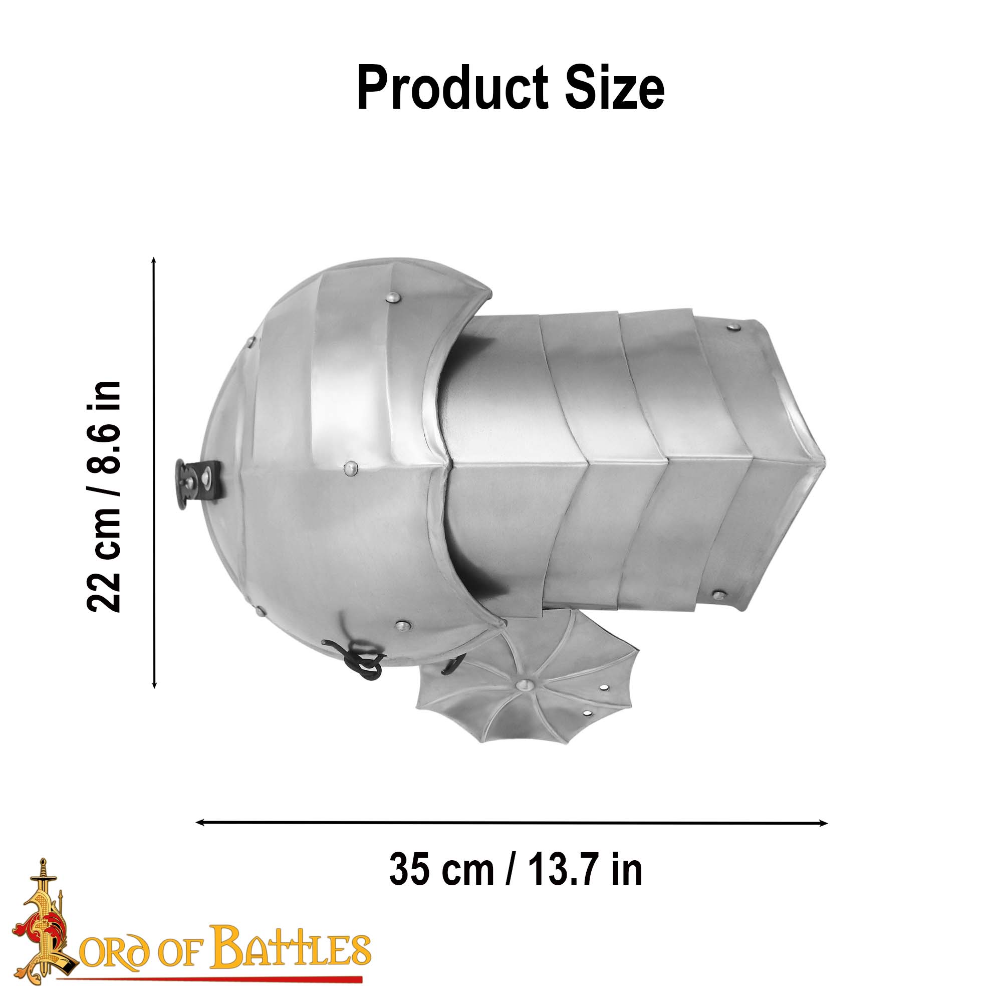 Mittelalterliche Schulterrüstung 1,3mm