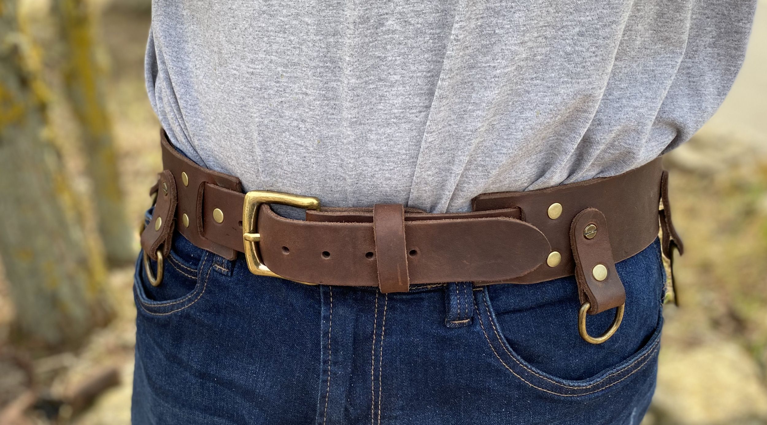 Gassigürtel - Canicross Gürtel aus Leder