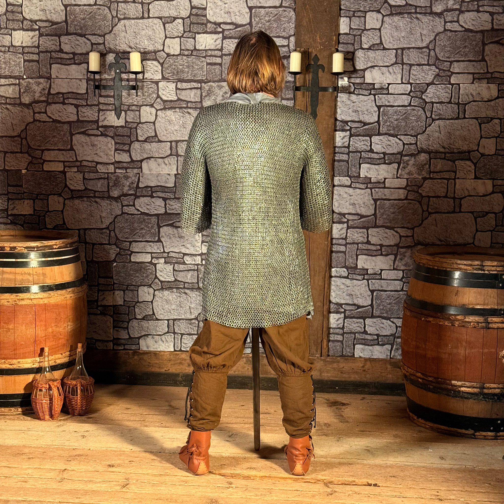 Kettenhemd Flachring, vernietet Haubergeon