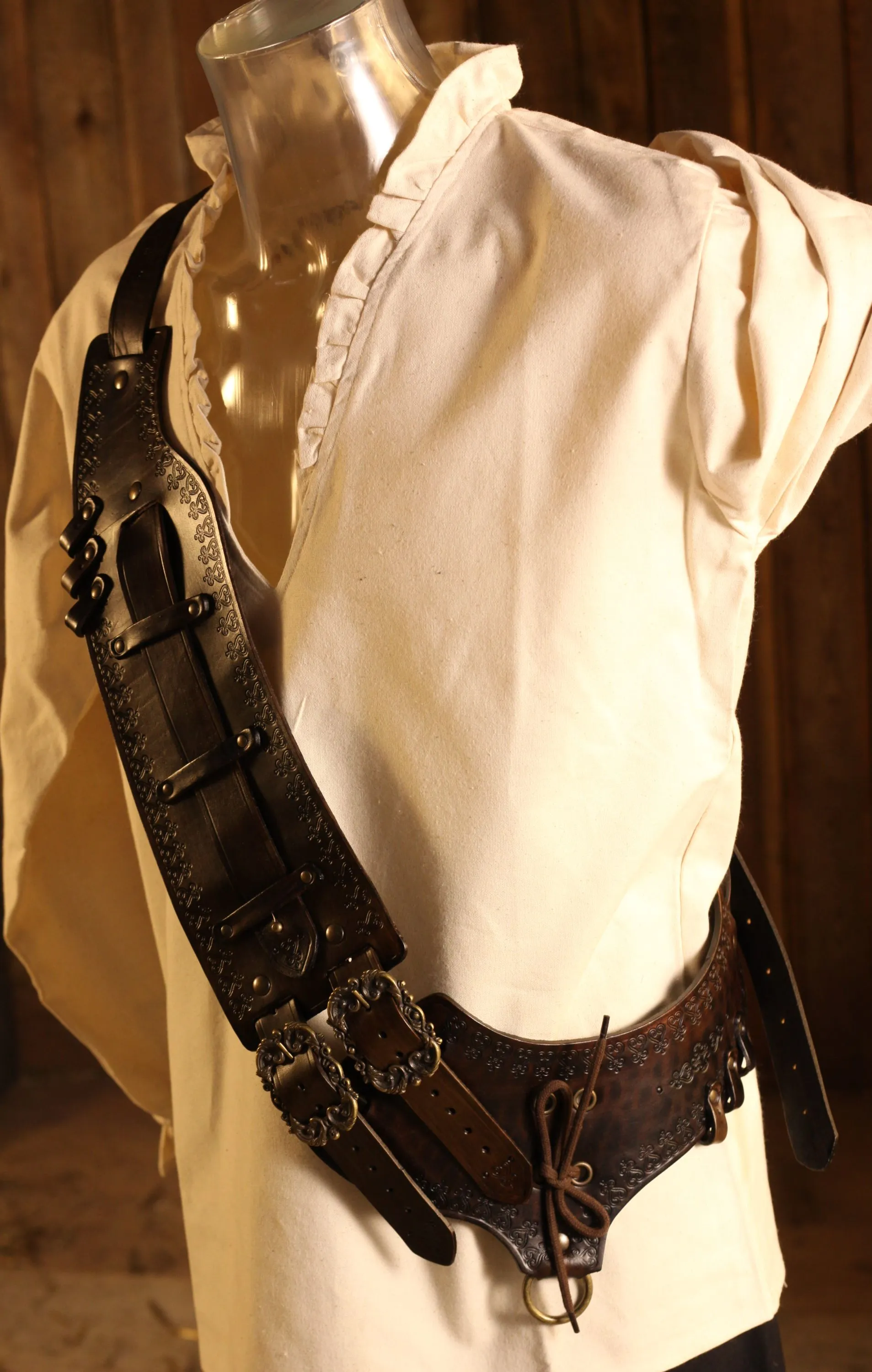 Leder-Bandolier für Rechtshänder