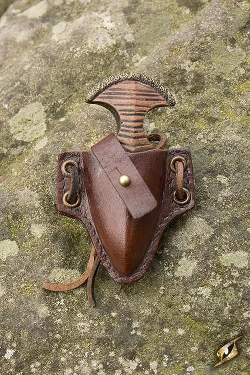 Wurfdolch mit Halterung braun