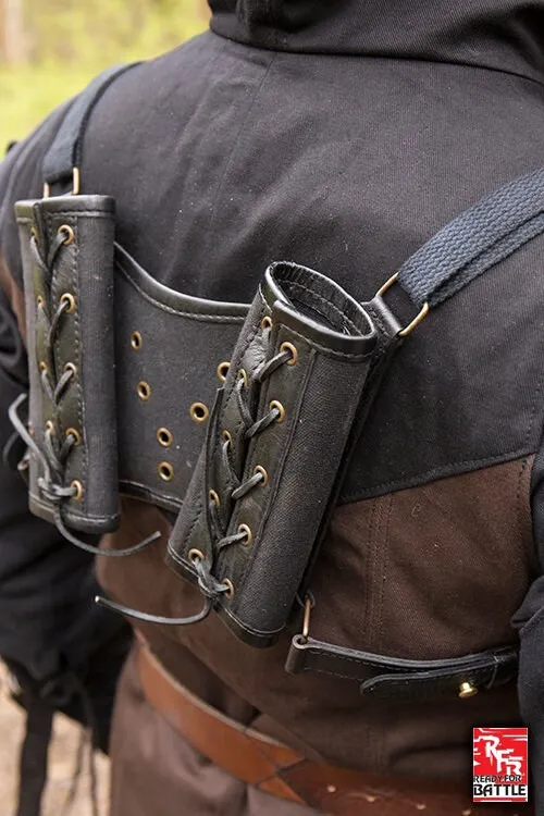 Schwarzer Schwerthalter für den Rücken