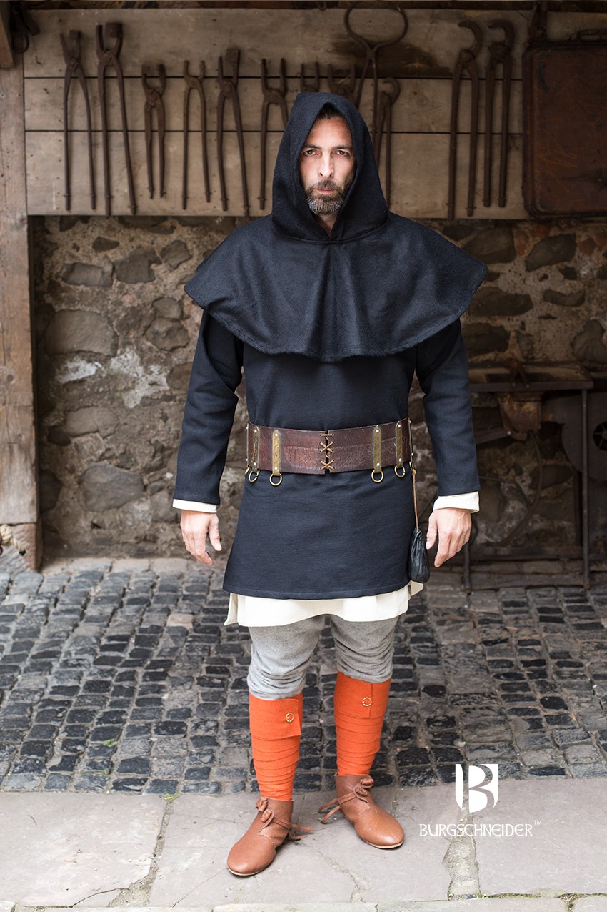 Woll-Gugel Cucullus Schwarz