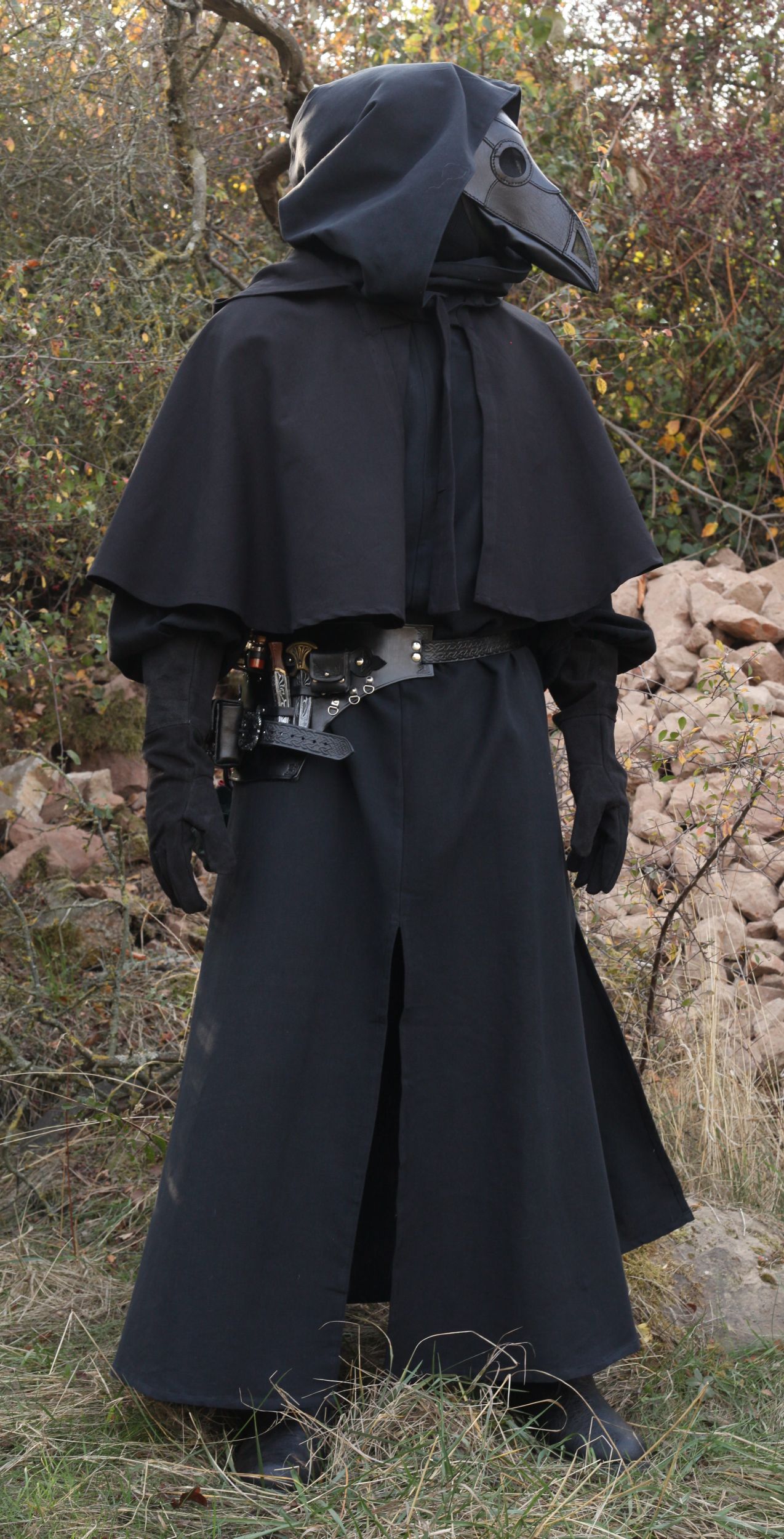 Maske Pestdoktor schwarz