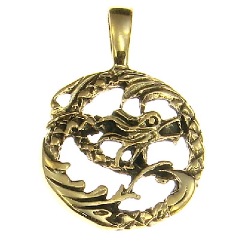 Bronzeanhänger verschlungener Drache