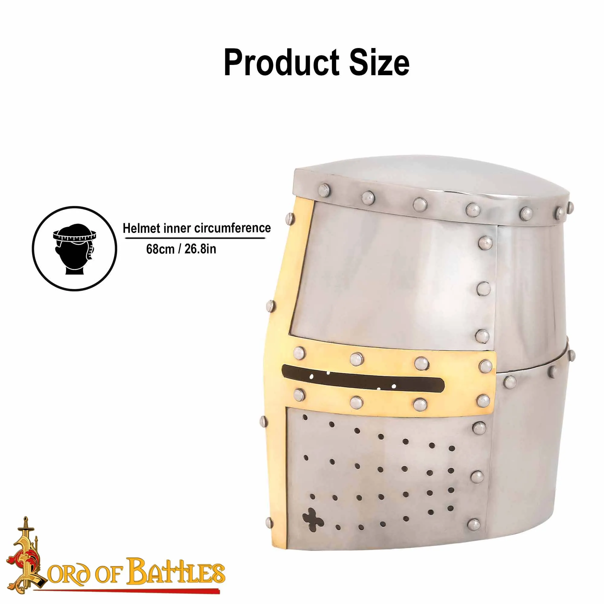 Kreuzritter Topfhelm, 1,3mm