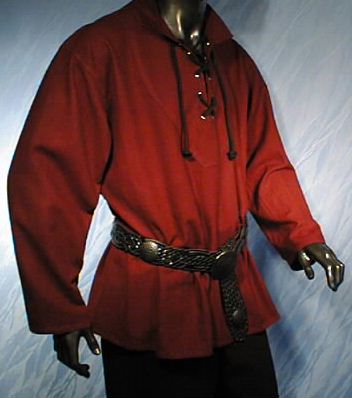 Mittelalterhemd mit Stehkragen