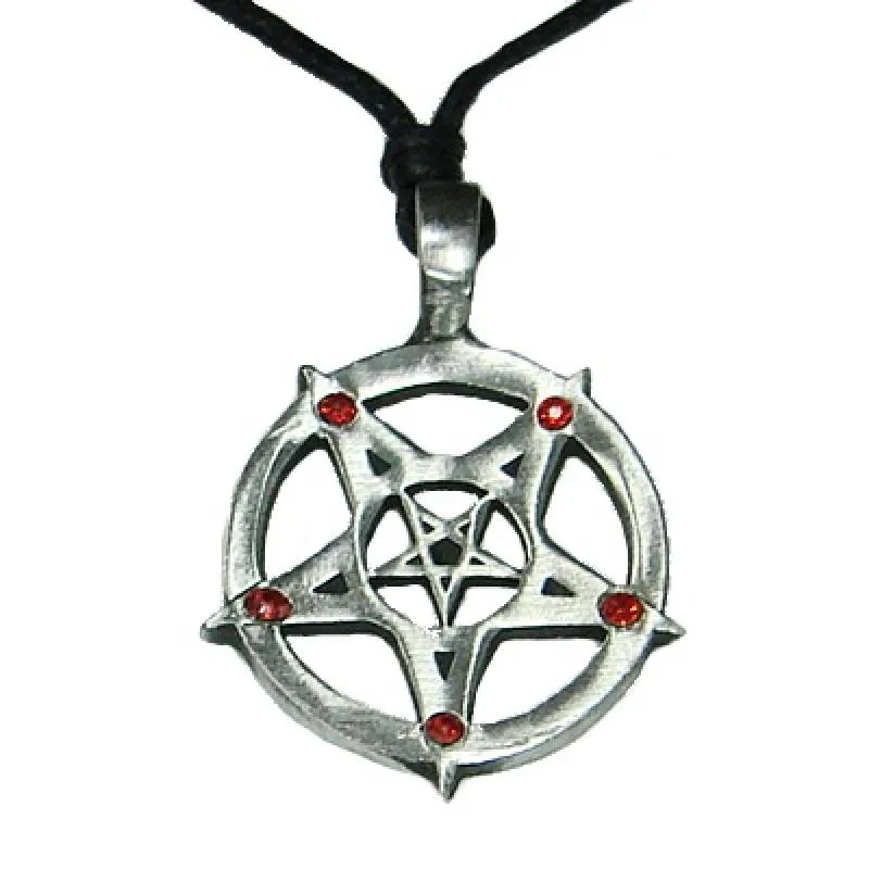 Zinnanhänger Pentagramm Spitze unten