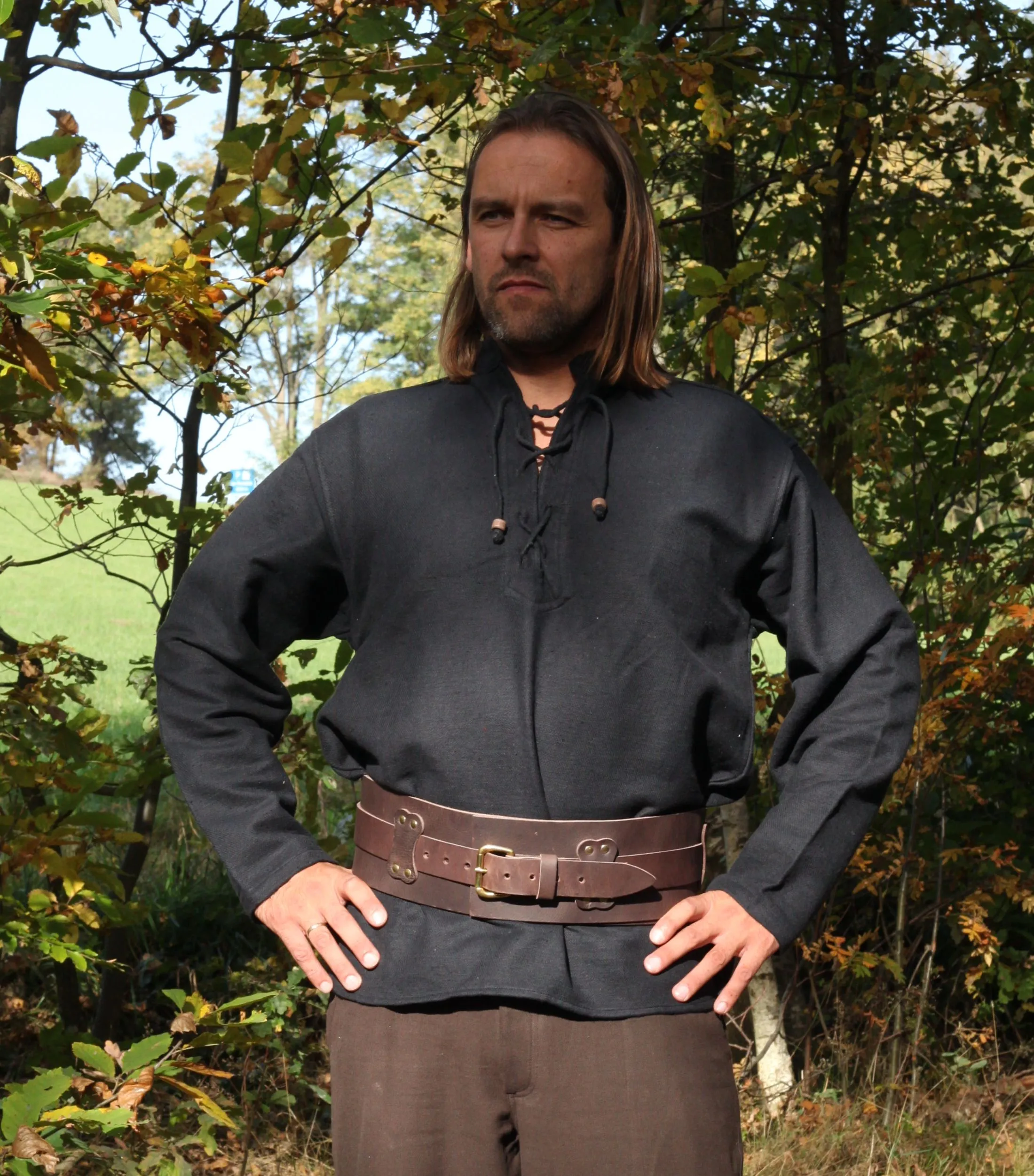 Mittelalter-Hemd fester Stoff