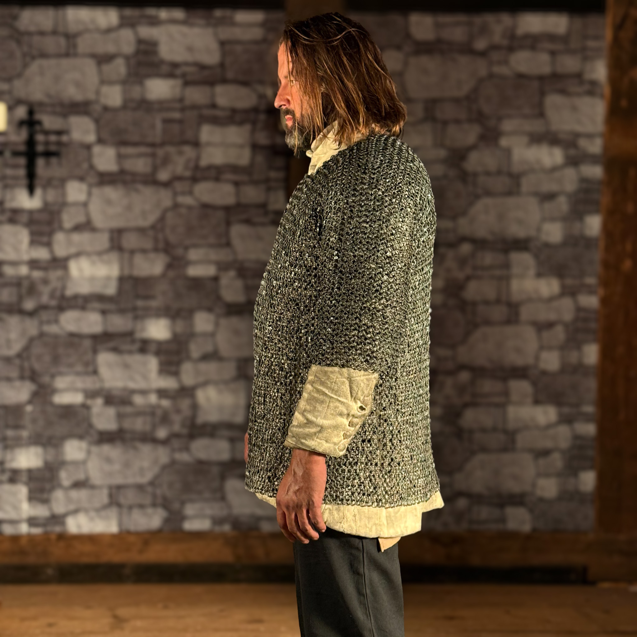 Kettenhemd Haubergeon Rundring Vernietet 10mm