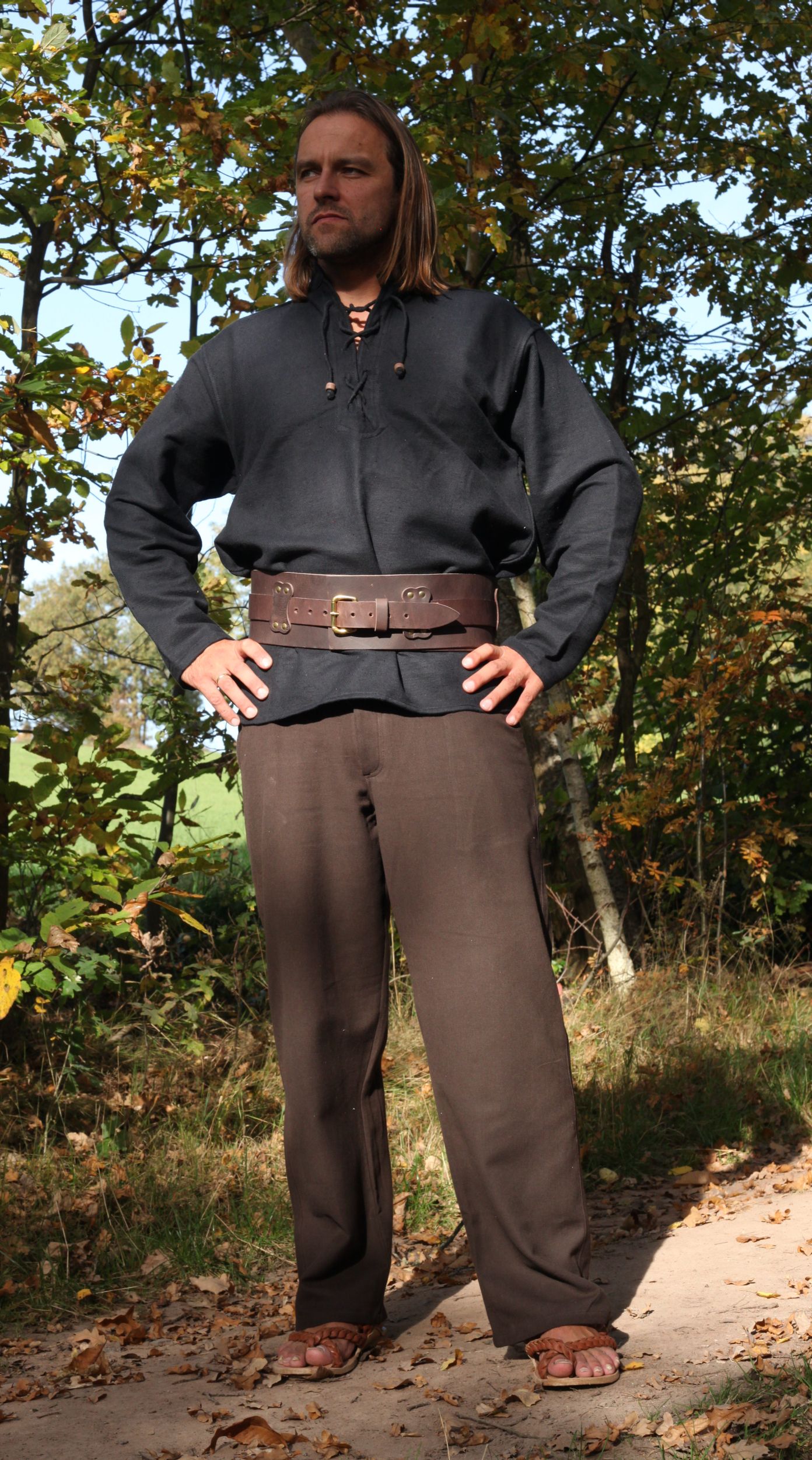 Mittelalter-Hemd fester Stoff