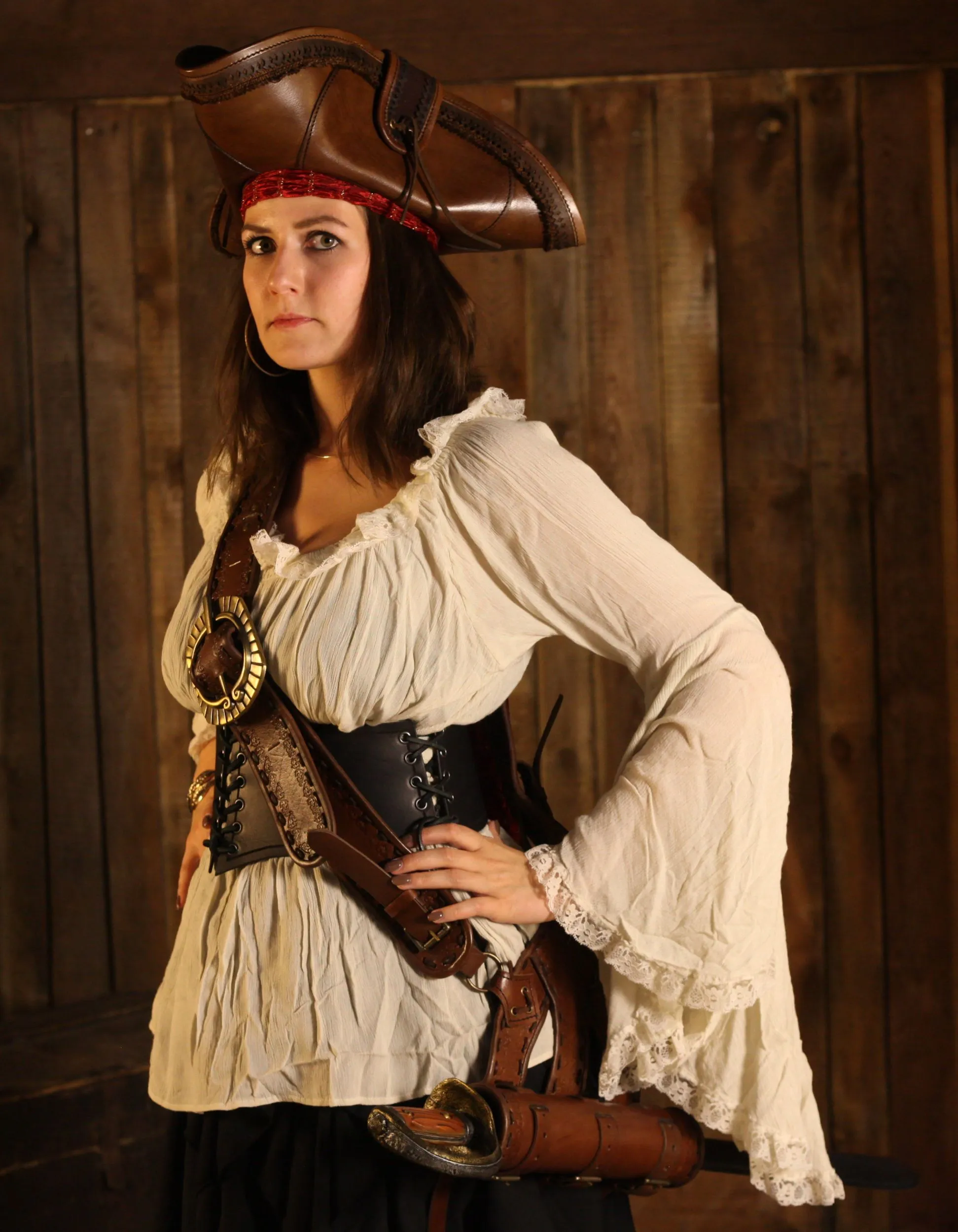 Piratenhut braun