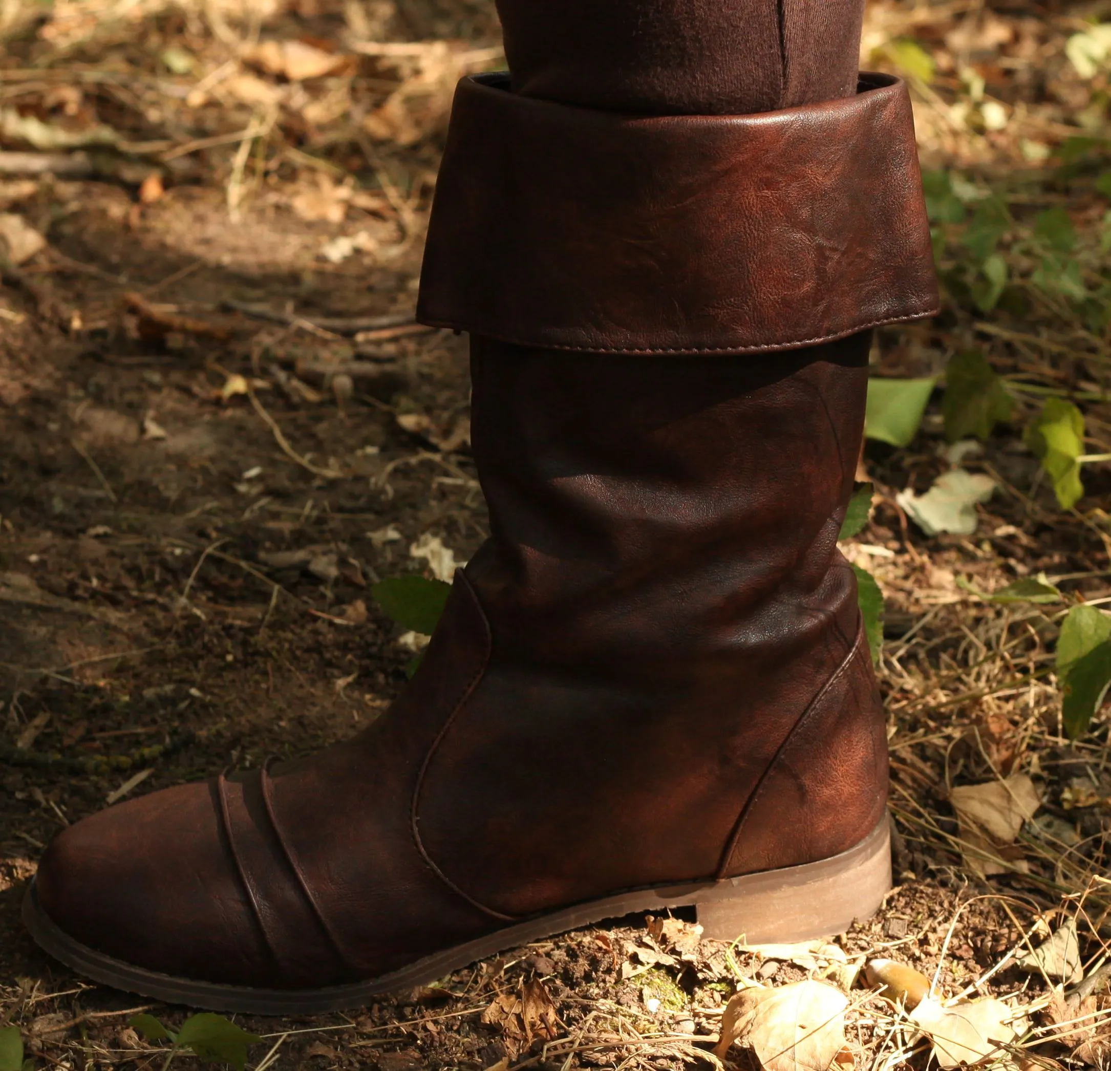 Mittelalterstiefel Räuber braun