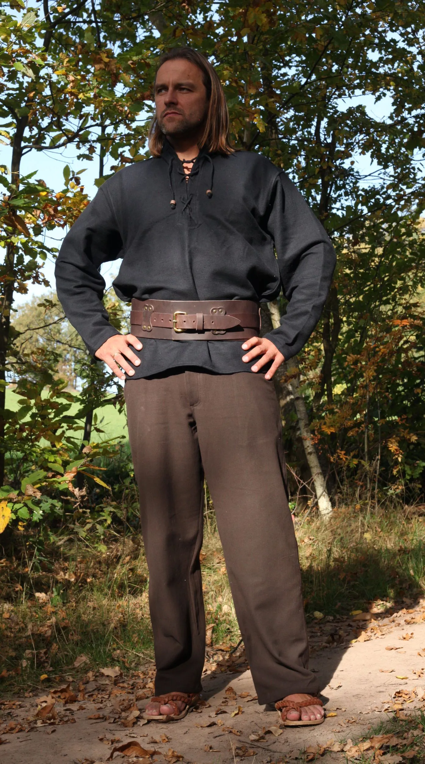 Mittelalter-Hemd fester Stoff