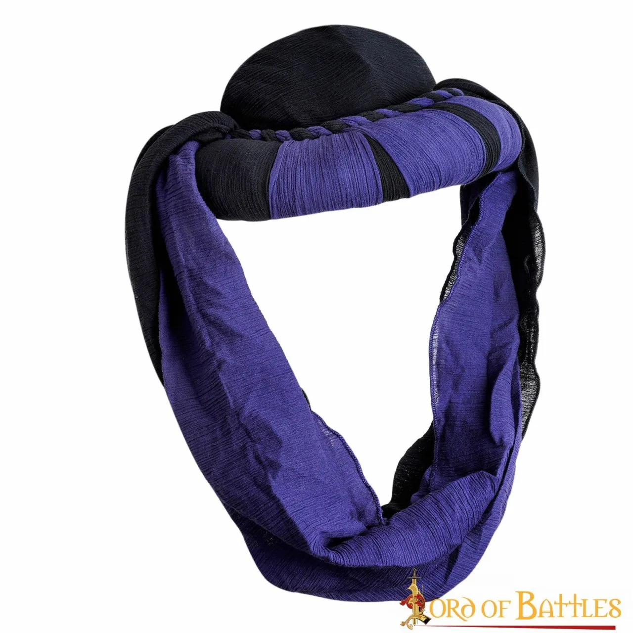 Arabischer Turban - schwarz-lila