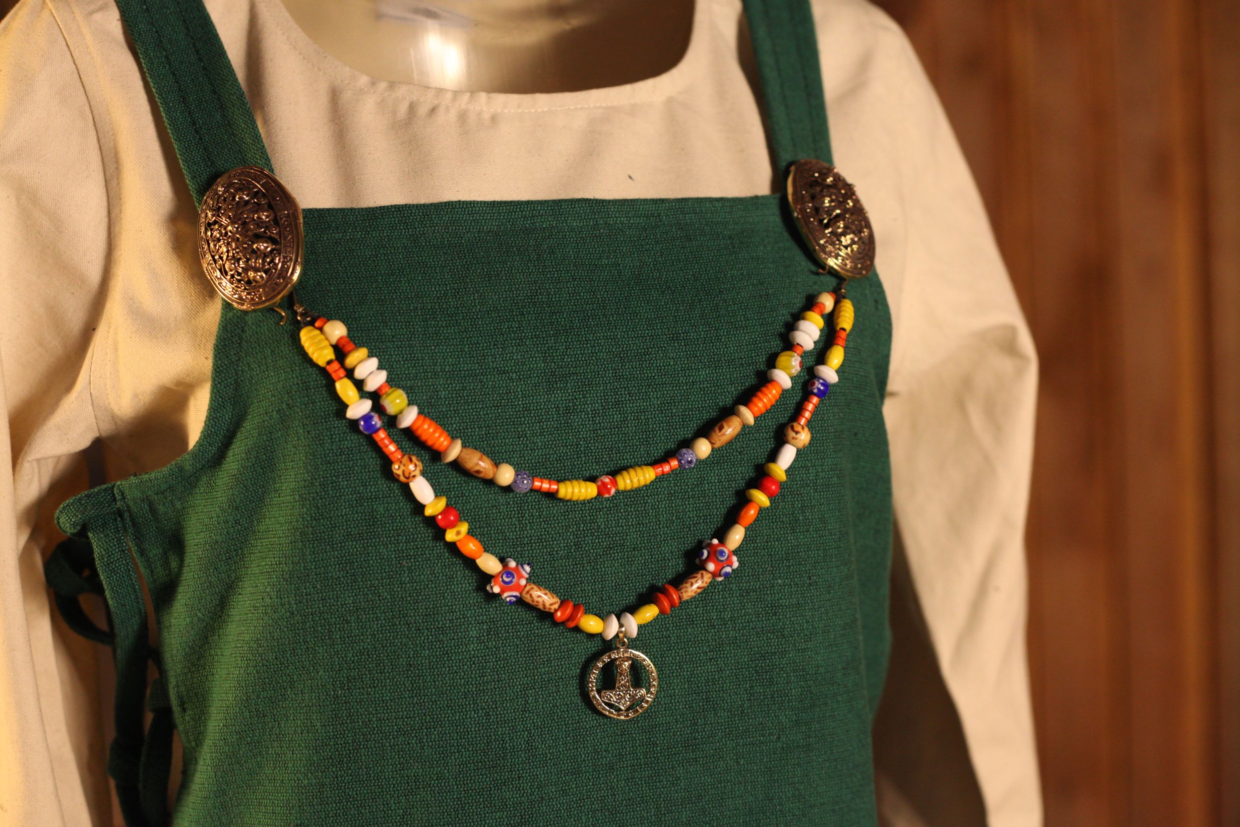 Wikinger Fibelkette mit Thorshammer