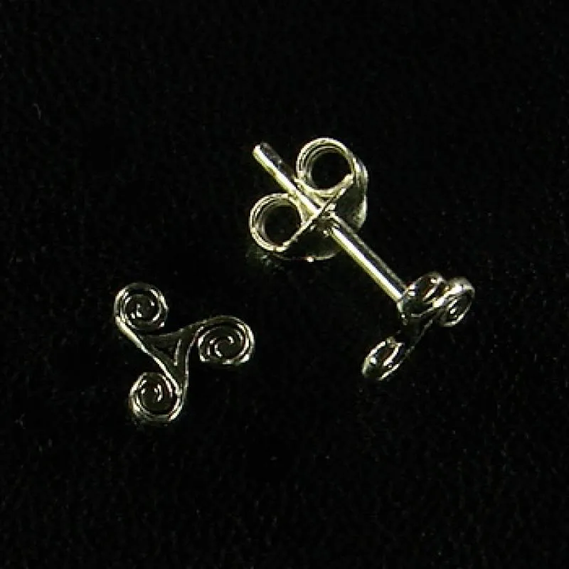 Silber Ohrstecker Triskele