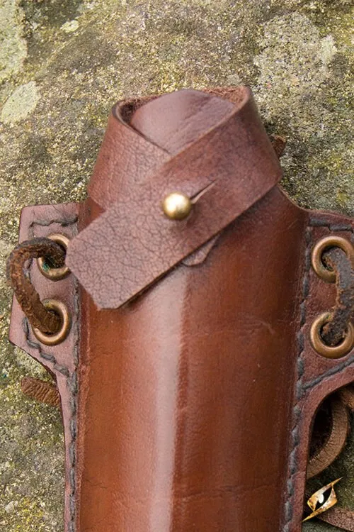 Wurfmesser mit Halterung braun