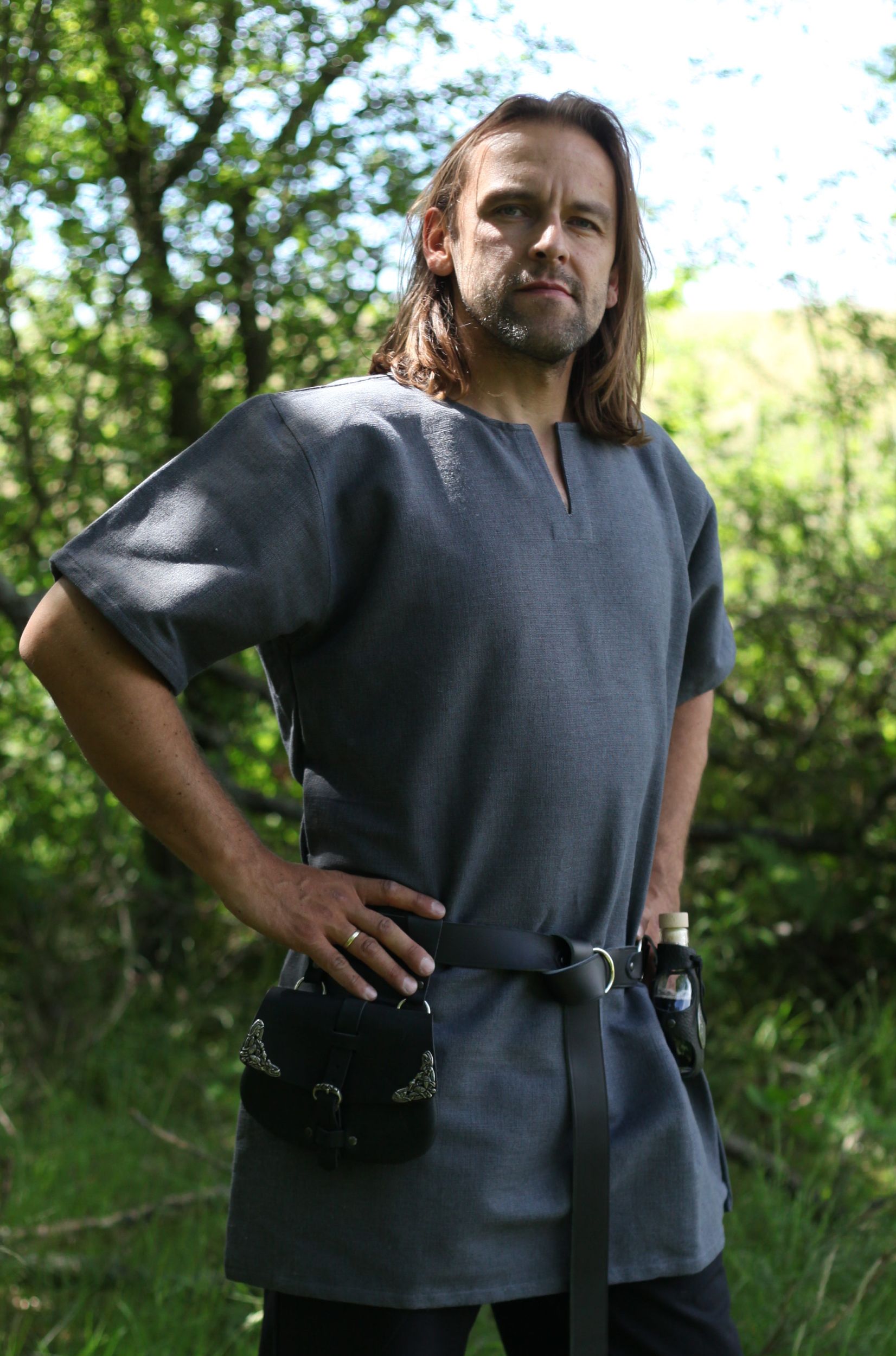 Kurzarmtunika Aegir Grau