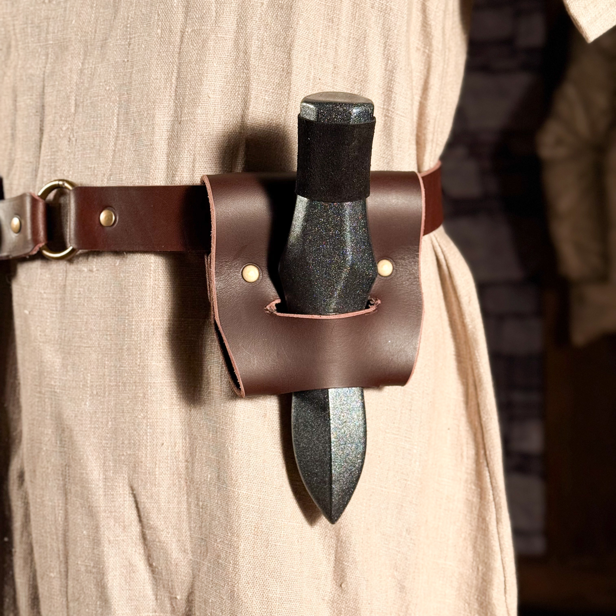 Wurfmesser mit Leder, 24cm