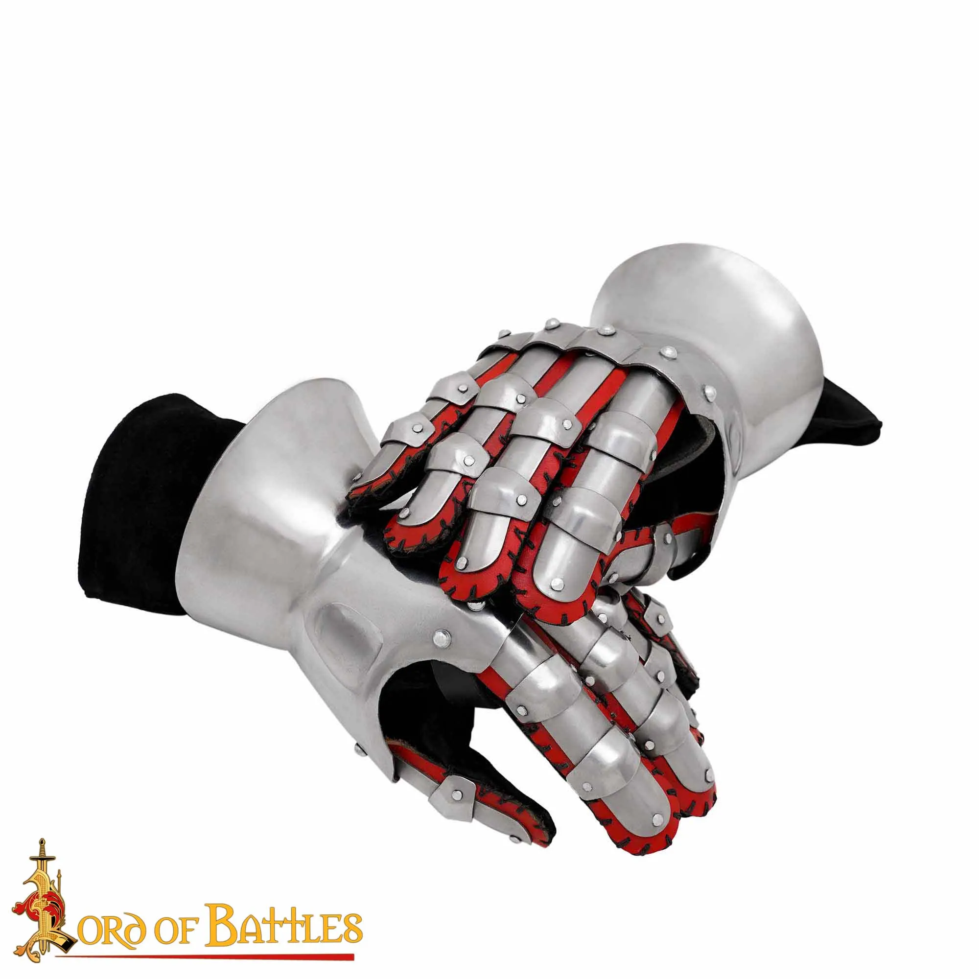 Mittelalterliche Sanduhr Stahlhandschuhe 14. Jhd.