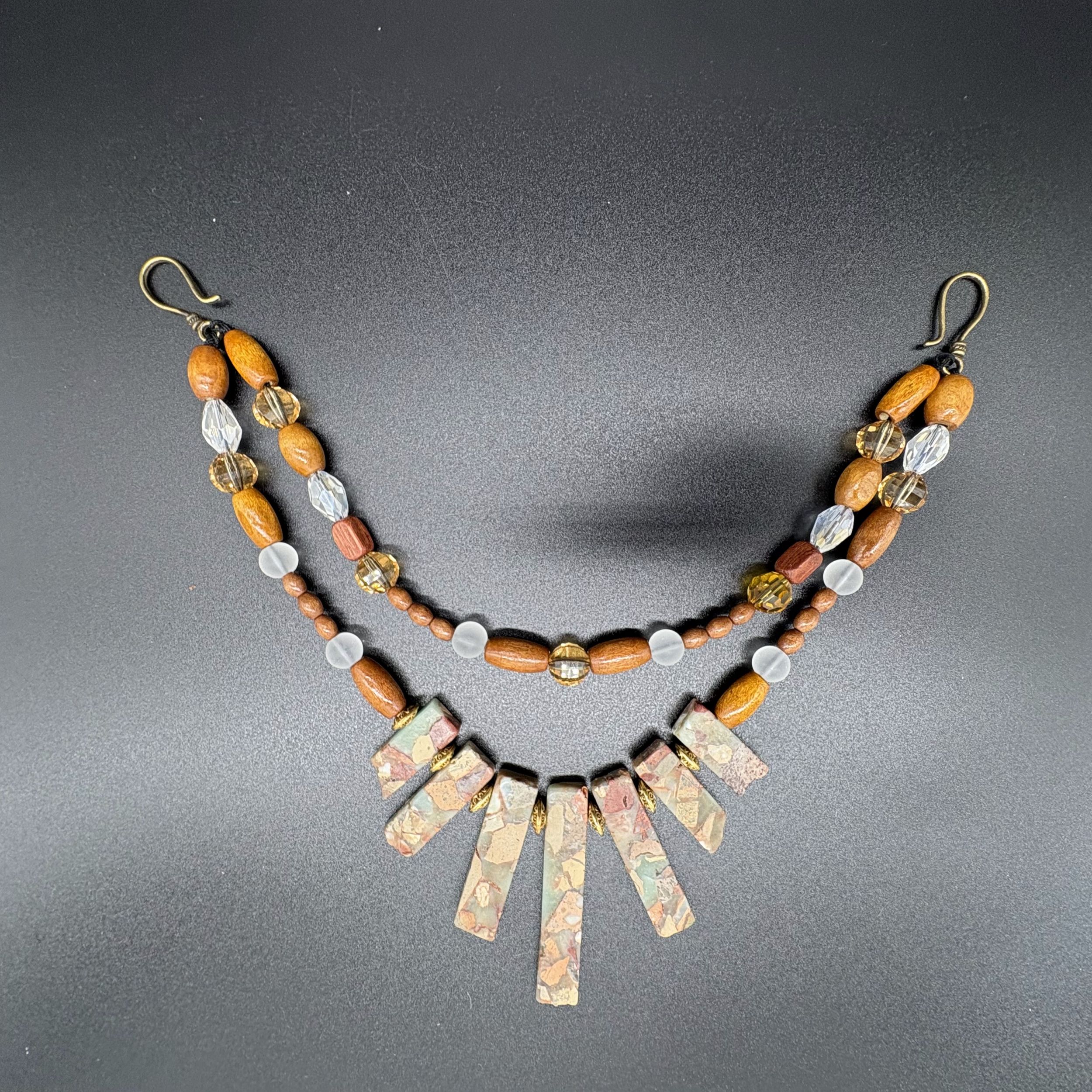 Fibelkette mit Steinstäbchen