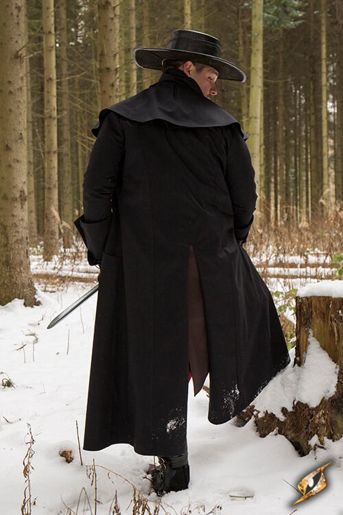 Hexenjägermantel Hellsing, schwarz