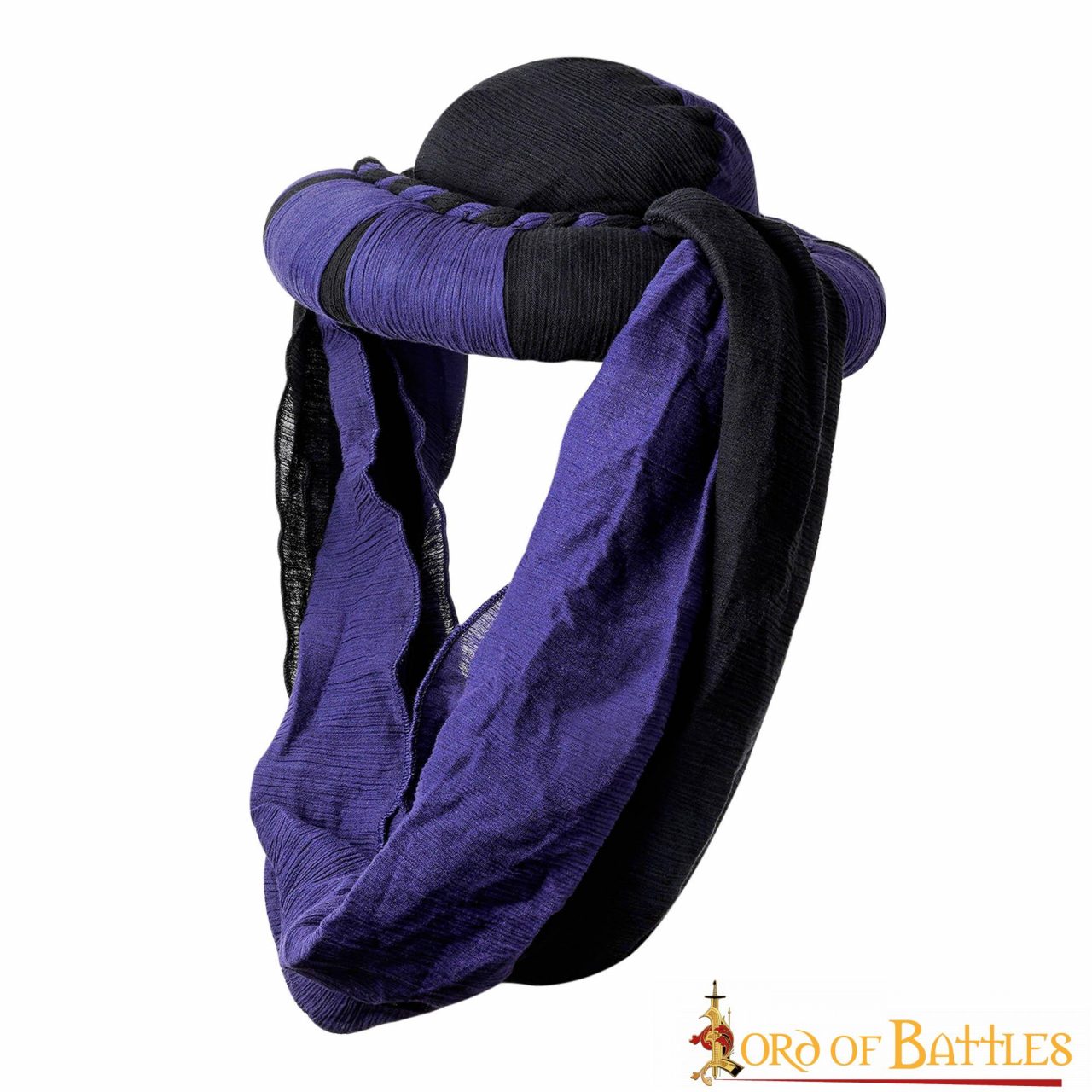 Arabischer Turban - schwarz-lila