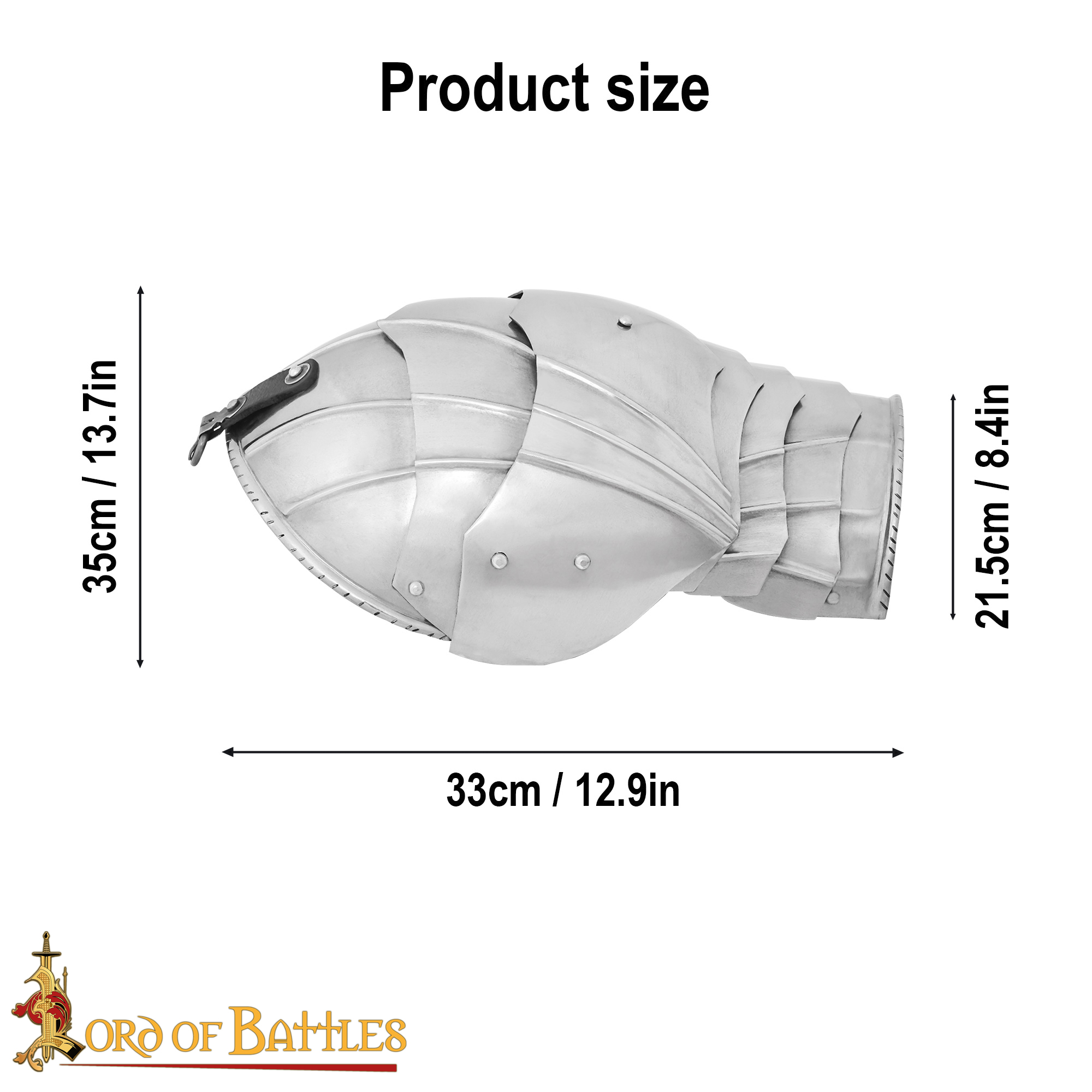 Gotische Schulterpanzer, 1,3mm